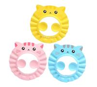 DEARMAMY 3pcs Adjustable Childrens Shampoo Cap Bath Visor with Enhanced Ear Protection Prevents Water and Shampoo From Eyes and Ears Fits Head Circumference
