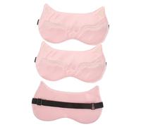 DEARMAMY 3pcs Adjustable Satin Eye Mask for Sleeping with Cooling Therapy Reusable Ice Patches Light Blocking Breathable Eye Cover for Women Men Travel and Nap