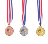 DEARMAMY 3pcs Basketball Competition Award Medals Set for Student Achievement Recognition, Metal Zinc Alloy Medals in Assorted Gold, Silver, and Bronze Colours, for School Basketball Awards
