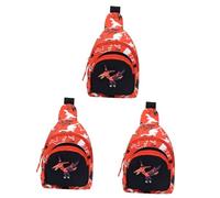 DEARMAMY 3pcs Boy Girl Dinosaur Cross Body Bag Fashionable Shoulder Pouch for Party Photography Material Smooth Zipper Boys and Girls Cute Accessory for Keys Snacks Toys