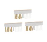 DEARMAMY 3Pcs Copper Wire Nail Drill Cleaning Brushes Ergonomic Salon Nail Bit Cleaners for Manicure Pedicure Durable Reusable Nail Art Tools with Fine Craftsmanship
