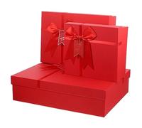 DEARMAMY 3Pcs Decorative Boxes with Bowknot Empty Packing Boxes for Candy Jewelry Soap and More Stylish Space Saving Design for Birthdays Weddings Parties