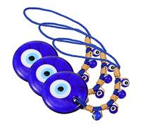 DEARMAMY 3pcs Devil's Eye Key Accessories Evil Eye Hanging Ornament Evil Eye Charm Evil Eye for Car Decor Backpack Charms Bag Charm Car Hanging Ornament Purse Charm Aluminum Alloy