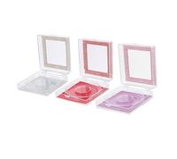 DEARMAMY 3pcs Eyelash Organizer Cases with Transparent Lid Protect Store Your False Eyelashes Convenient Easy to Open Includes and Gradient Colors