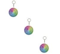 DEARMAMY 3pcs Feelings Wheel Keychain Pendant Keyring for Mental Health Compact Emotions Wheel Decoration for Keys Bags and Backpacks Portable and Lightweight Design