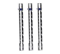 DEARMAMY 3pcs Fixed Sewing Ruler for DIY Button Positioning and Margin Measuring Aluminum and Plastic Craft Tool Metric Scales Compact Handheld Gauge for Precise Hem and Seam Random Color