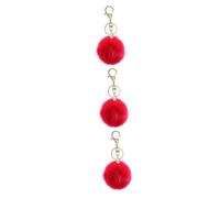 DEARMAMY 3pcs Fluffy Pom Pom Ball Keychain Charm Pendant Handbag Accessory Car Decor Lobster Clasp Soft Adorable