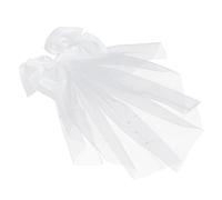 DEARMAMY 3pcs Hair Bow Wedding Dress Veil Bride to Be Decorations Bridal Hair Accessories Bridal Hair Clip Wedding Decorations for Ceremony Vintage Hair Clips Bows for Mesh White
