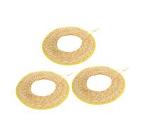 DEARMAMY 3pcs Hard Hat Brim Shade Straw Sun Visor for Outdoor Construction Work Fit Helmet Neck Protector Natural Cooling Breathable UV Protection Sunshield
