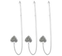 DEARMAMY 3PCS Heart Shape Hollow Pendant Necklace Set Luminous Perfume Holder Case, DIY Oil Diffuser Hanging Charm for Women, Mixed Colors