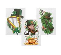 DEARMAMY 3pcs Irish Festival Stickers St Patrick's Day Party Supplies Temporary for Celebrations Gatherings Body Art