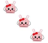 DEARMAMY 3pcs Little Girls Bunny Purse Ear Shoulder Bag Cute Kawaii Rabbit Coin Bag for Boys and Girls for Storing Change Cards Essentials