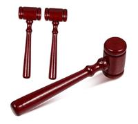 DEARMAMY 3Pcs Mini Wooden Judge Gavel for Polished Safe Wood Roleplay Accessory for Boys and Enhances Dexterity and Hand-Eye Coordination Gift for Little Judges and Lawyers