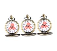DEARMAMY 3pcs Portable Hanging Watch Chain Pocket Watch for Vintage Roman Style for Party Favor Classic Retro Accessory
