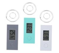 DEARMAMY 3pcs Portable Small Electronic Keyring Watch Set for Nurses and Students, Delicate Plastic Pocket Watches with Digital Display, Lightweight and Convenient for Everyday Use