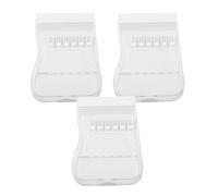 DEARMAMY 3pcs Portable Water Flosser Tips Storage Case with Transparent Viewing Window Compact Organizer for Oral Irrigator Heads Compatible with Waterpik Travel-Friendly Oral Care Tips