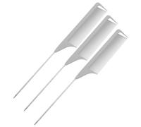 DEARMAMY 3pcs Rat Tail Hair Combs Fine Tooth Hair Styling Cutting Tool for Women Durable Parting Teasing Comb for Salon Home Use