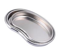 DEARMAMY 3pcs Stainless Steel Medical Experiment Trays with Raised Edges for Secure Containment Polished Seamless Surface for Easy Cleaning Suitable for Laboratory and Clinical Use Small