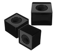 DEARMAMY 3pcs Stylish Microphone Station Logo Flag with Multi-functional Design and Easy Installation, Black Plastic Mic Flag for Hosting Interviews and Presentations, Hole Diameter