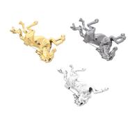 DEARMAMY 3pcs Vintage Metal Horse Brooch Pins Retro Galloping Horse Design Lapel Pins for Men Women Stylish Animal Badge Accessories for Backpacks Hats Shirts Symbolic Success Jewelry Gift