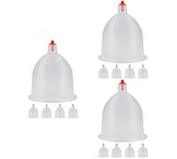 DEARMAMY 3sets 5pcs Cupping Cups for Home Use Plastic Cupping Devices Blood Flow Compact and Convenient for 5pcs*3