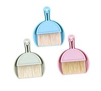 DEARMAMY 3sets Mini Broom Microfiber Duster Dustpan Extendable Cleaning Tools for Desk Computer