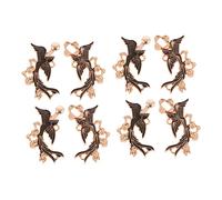 DEARMAMY 4 Pairs Metal Mythical Bird Buckle Retro Cape Clip Chinese Cloak Clip Shawl Brooch Cardigan Fastener Sweater Fastener for Sweater Swirl Cloak