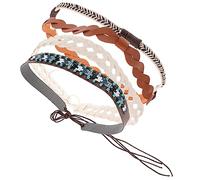 DEARMAMY 4 Pcs Decorative Hat Bands for Men and Women DIY Straw Hat Straps Unique Beach Hat Bands Set 5+10+11+13 for Personalizing Your Hat Collection