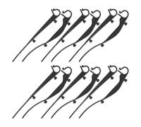 DEARMAMY 40pcs Mesh Gutter Guard Fasteners Clips, Plastic Leaf Screen Protection Clips, Black Curved and Straight Hooks, Tool-Free Installation for Drainage Systems and Roofs, Commercial