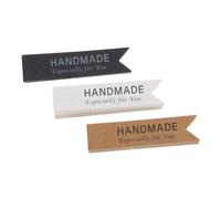 DEARMAMY 45Pcs Handmade Kraft Paper Hanging Candle Tags DIY Aroma Candle Decorations with English Letters Black White Natural Kraft Paper for Scented Making and Wedding Ceremony