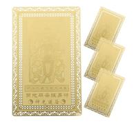 DEARMAMY 4pcs Chinese Zodiac Horse Year Copper Tai Sui Amulet Card Feng Shui Blessing Charm for Wealth Protection Luck Portable Traditional Yearly Zodiac Charm