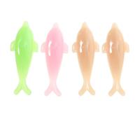 DEARMAMY 4pcs Cute Nail Brush Handle Manicure Tools Multi-functional Fingernail Cleaning Brush for Hand Finger Toe Gentle Random Color