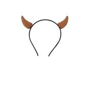 DEARMAMY 4pcs Deer Antler Hairband Horn Headband for Boys and Girls Christmas Animals Headwear Xmas Hair Hoop