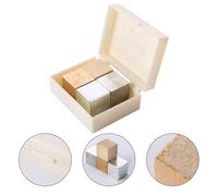 DEARMAMY 4pcs Density Cubes Metal Blocks for Science Education Physics Experiment with Aluminum Iron Copper Elements Educational Tool for Classroom Learning and Density Research