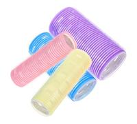 DEARMAMY 4pcs Extended Hair Rollers Reusable Heatless Curlers for Women Large Self-grip Curling Tools for Curls Voluminous Waves DIY Hair Styling at Home Salon