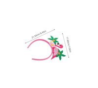 DEARMAMY 4pcs Flamingo Headbands Tropical Hair Accessories Hawaiian Party Costume Luau Headpieces for Women Group Festive Hawaiian Cosplay