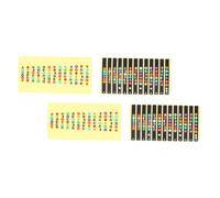 DEARMAMY 4pcs Guitar Fretboard Stickers Notes Sticker Fingerboard Decals Guitar Scale for Beginner Guitarists Learning Chord Random Color