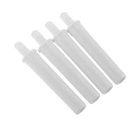 DEARMAMY 4Pcs Hydraulic Garbage Bin Damper Soft Close Lid Closer Silent Hydraulic Piston Replacement for Household Trash Cans Kitchen Wastebasket Repair Parts White Shell 5.5X50X62-72N