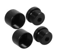 DEARMAMY 4pcs Microphone Conversion Nut Thread Adapter Camera Screw Adapter Mic Stand Converter Shock Mount Mic Stand Thread Aluminum Converter Hardware Black