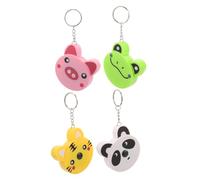 DEARMAMY 4pcs Mini Animal Retractable Tape Measure Keychains Portable Abs Measuring Ruler for Practical Cartoon Design and Easy to Use
