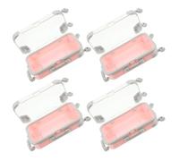 DEARMAMY 4pcs Mini Cosmetic Case for False Eyelashes and Cosmetics with Abs Material, Portable Mini Trolley Suitcase for Travel and Daily Use, Stylish and Practical Makeup Carrying Storage