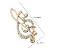 DEARMAMY 4pcs Music Note Brooch Alloy Rhinestone Pins for Suit Sweater Lapel Durable Creative Musical Symbol Jewelry for Weddings Concerts Formal Events Unisex Accessories