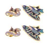 DEARMAMY 4pcs Music Note Brooch Piano Brooch Set Lightweight Alloy Music Themed Metal Pins Secure Fit Special Occasions Festivals Students