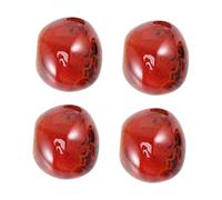 DEARMAMY 4pcs Natural Agate Palm Stones Small Polished Irregular Worry Stones (2-3cm) Smooth Healing Crystals for Meditation and Decoration Random Colors