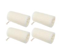 DEARMAMY 4pcs Natural Loofah Bath Sponges Exfoliating Body Scrubbers for Dry Skin Cloths Promote Circulation Enhance Lotion Absorption Multipurpose Cleaning