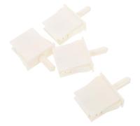 DEARMAMY 4pcs Normally Closed Fridge Door Light Switch Replacement Part for Refrigerator and Microwave, White Plastic Pushbutton Switch with Enhanced Safety and Wide Compatibility, for Door