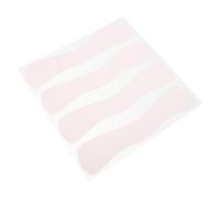 DEARMAMY 4Pcs Pink Silicone Eyelash Extension Pads, Reusable Lash Isolation Shields with Large Wave Design, Forehead Patch for Eyelash Grafting and Perming Accessories