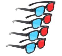DEARMAMY 4pcs Plastic Movie Glasses for Adults Compatible with Tv Projectors Distortion Viewing Eyewear for Immersive Home Theater Experience