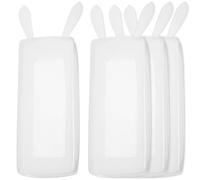 DEARMAMY 4pcs Rabbit-shaped Silicone Remote Cover, Luminous Protective Sleeve for Tv Remote Control, Smooth Surface, Water-resistant, Adorable Holder Case