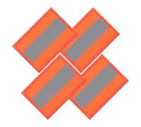 DEARMAMY 4pcs Reflective Safety Patches for Backpack and Armband, High Reflectivity Nylon Cloth Wear-resistant Stickers for Night Security and Daily Commutes in Rainy Conditions